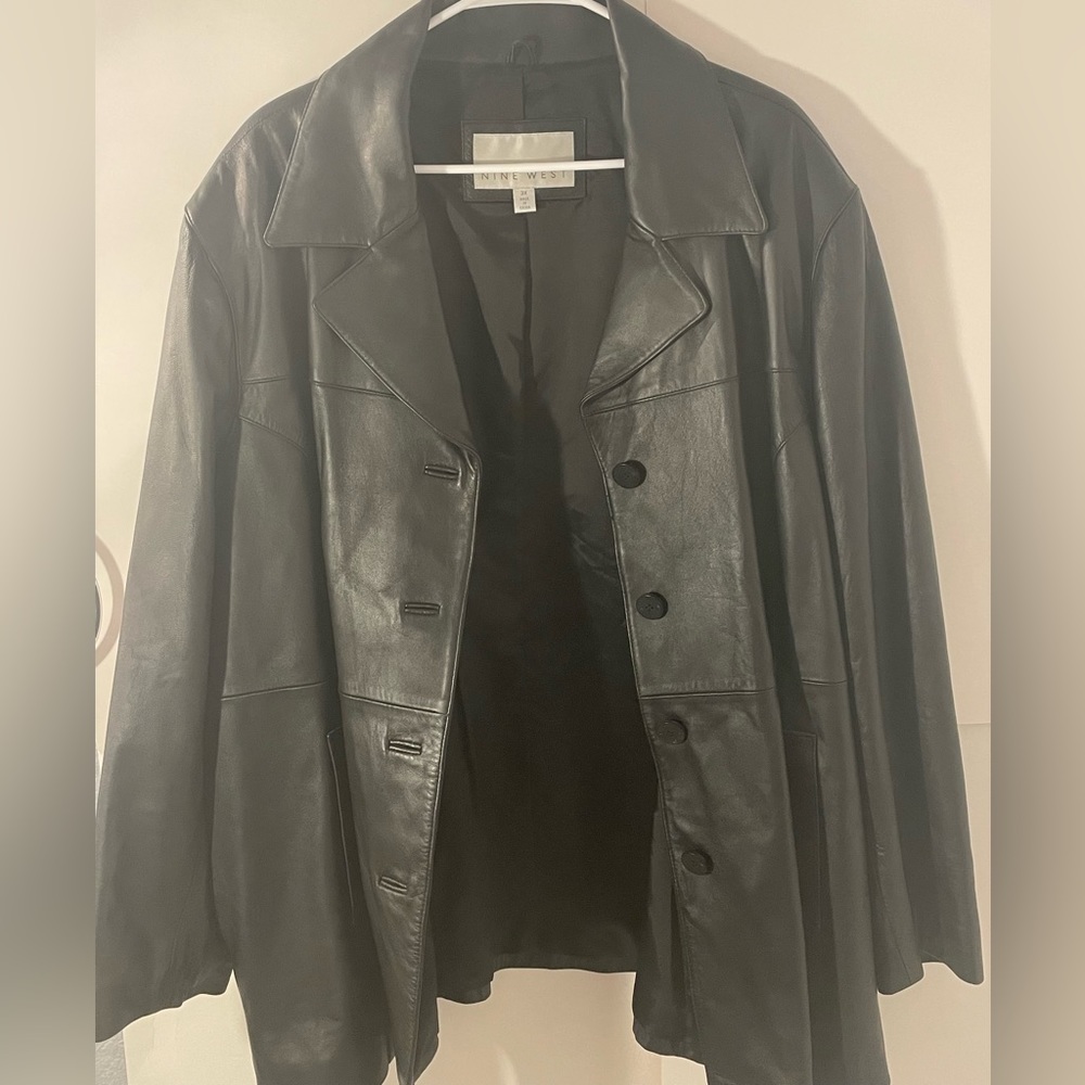 Nine West Black Leather Jacket